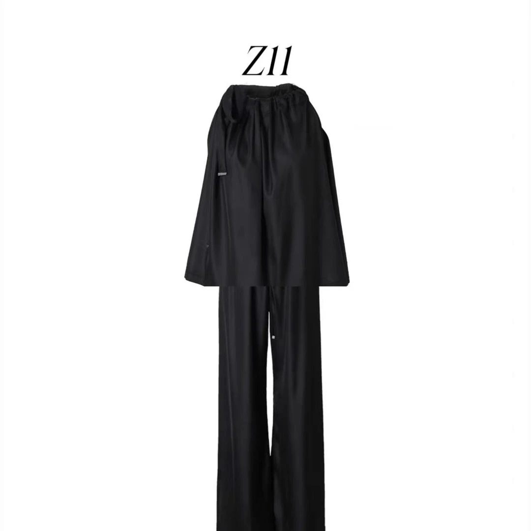 Z11《自由幻影》轻盈飘逸一衣多穿斜领露肩上衣衬衫休闲裤套装女夏