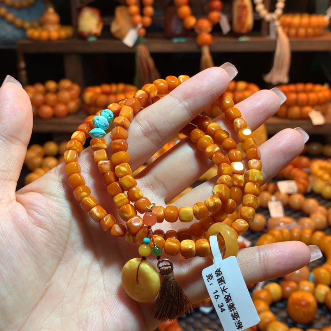 【闪购商品】手链蜜蜡未镶嵌映*红蜜蜡手链