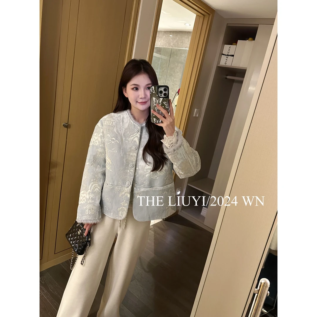 【LIUYI】 新中式90白鸭绒羽绒服外套412115