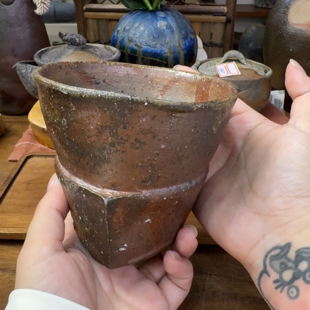 雅***棋备前烧 土器女士 大号杯
