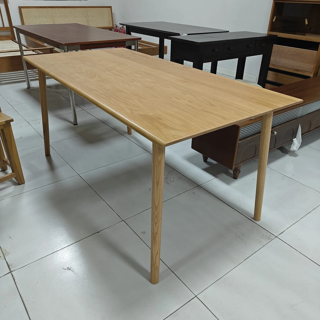 纯实木餐桌红橡木饭桌1.6米长桌原木餐厅桌子北欧简约160*80*74