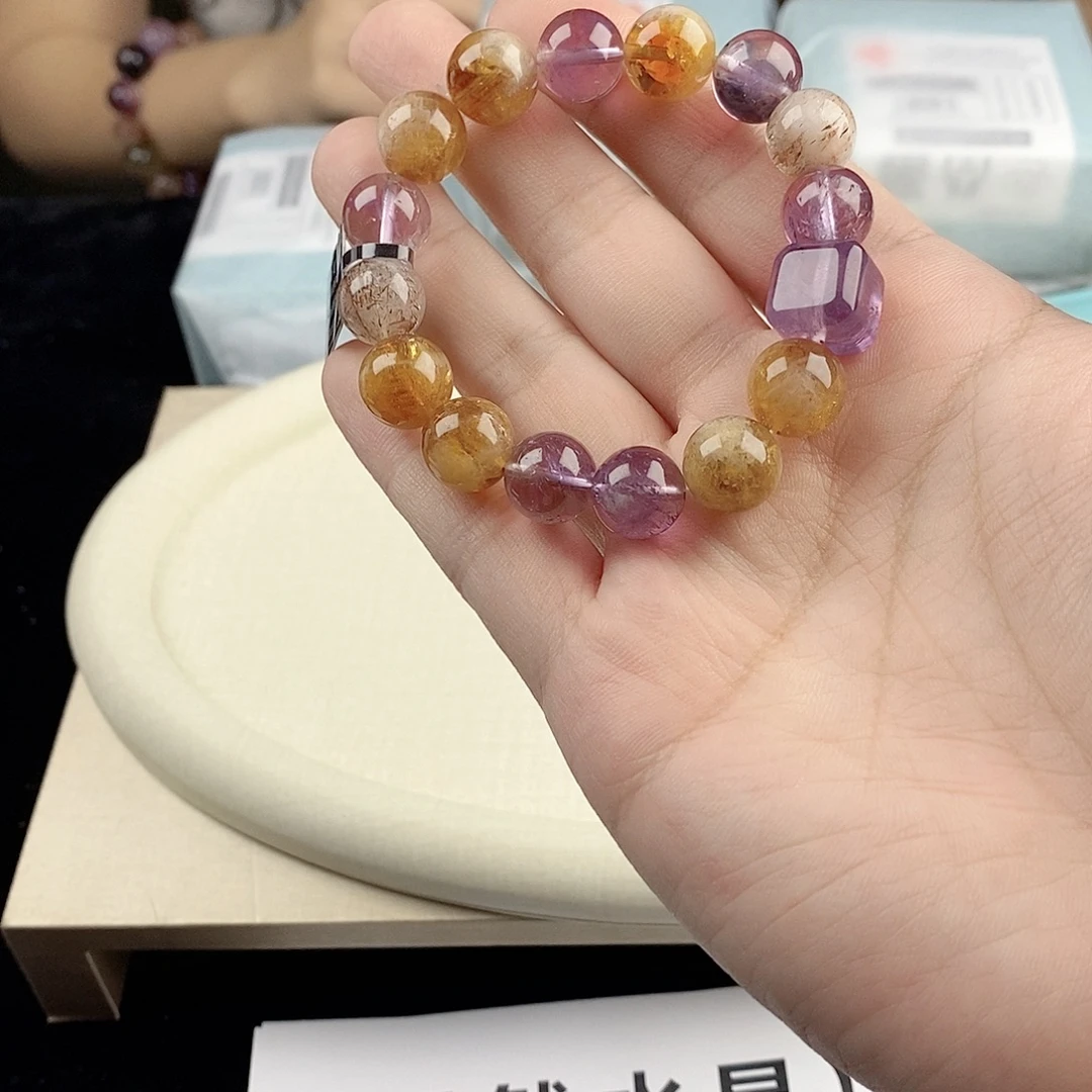 银S925镀金镶嵌手链水晶