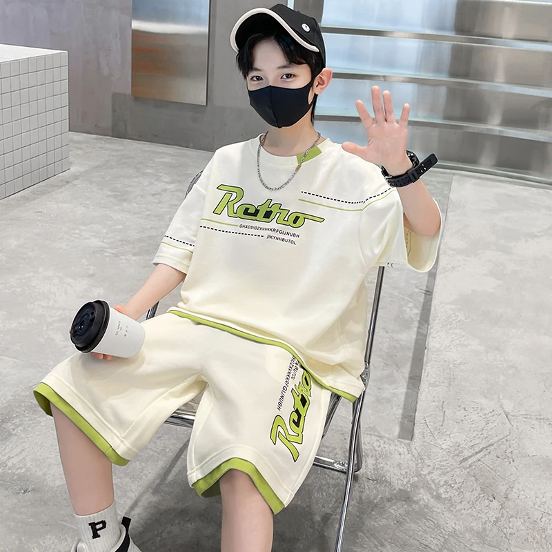 童装男童夏装短袖套装2025新款中大童帅气夏季儿童休闲衣服男孩潮