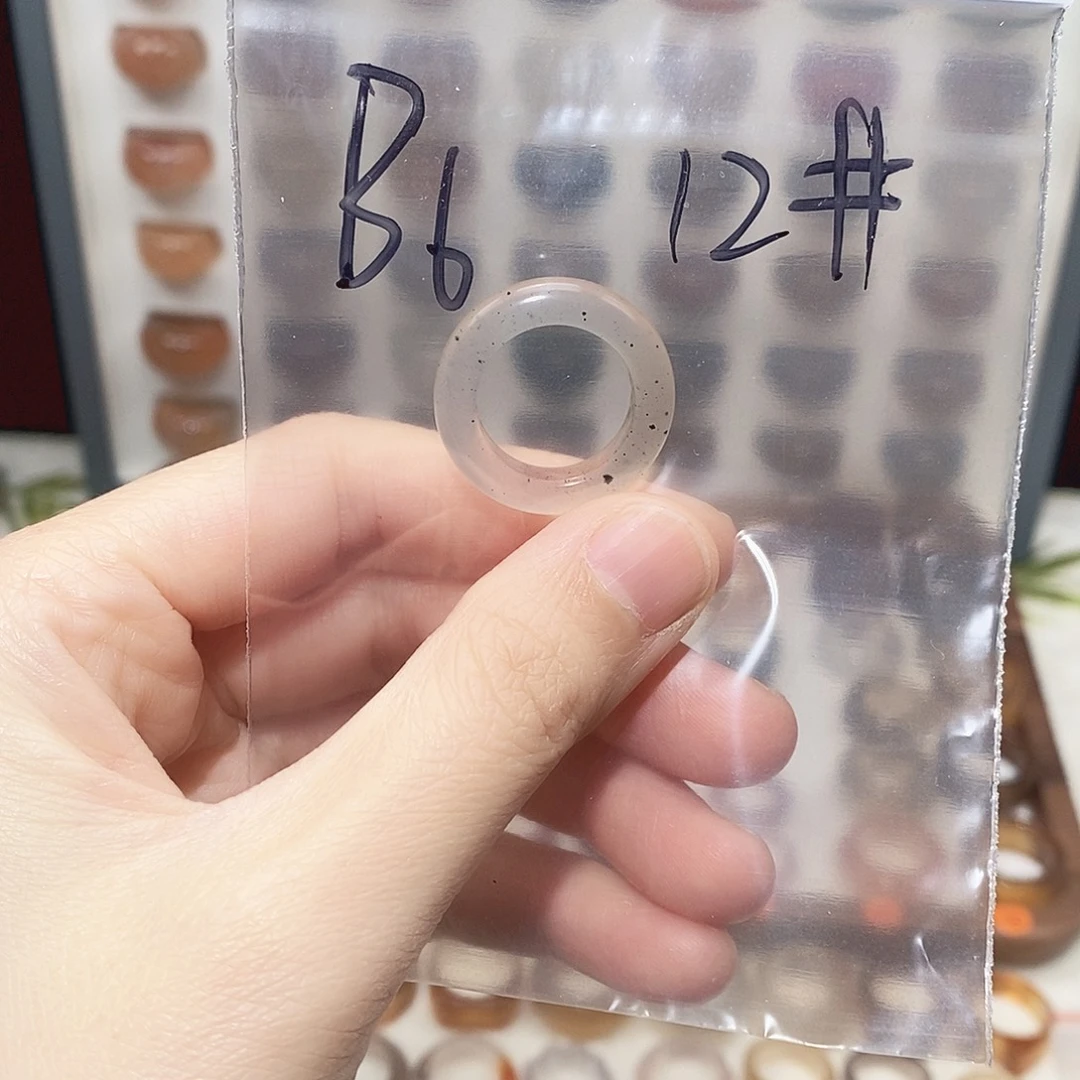 玛瑙/玉髓未镶嵌戒指港12码不退换