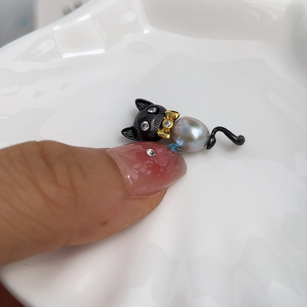 海水珍珠银S925镶嵌吊坠(不含链)