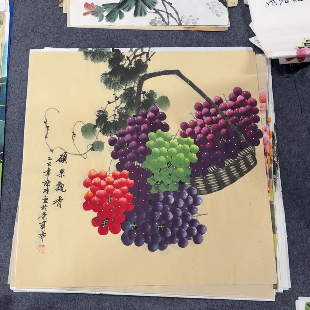 国画68×68手绘画画画