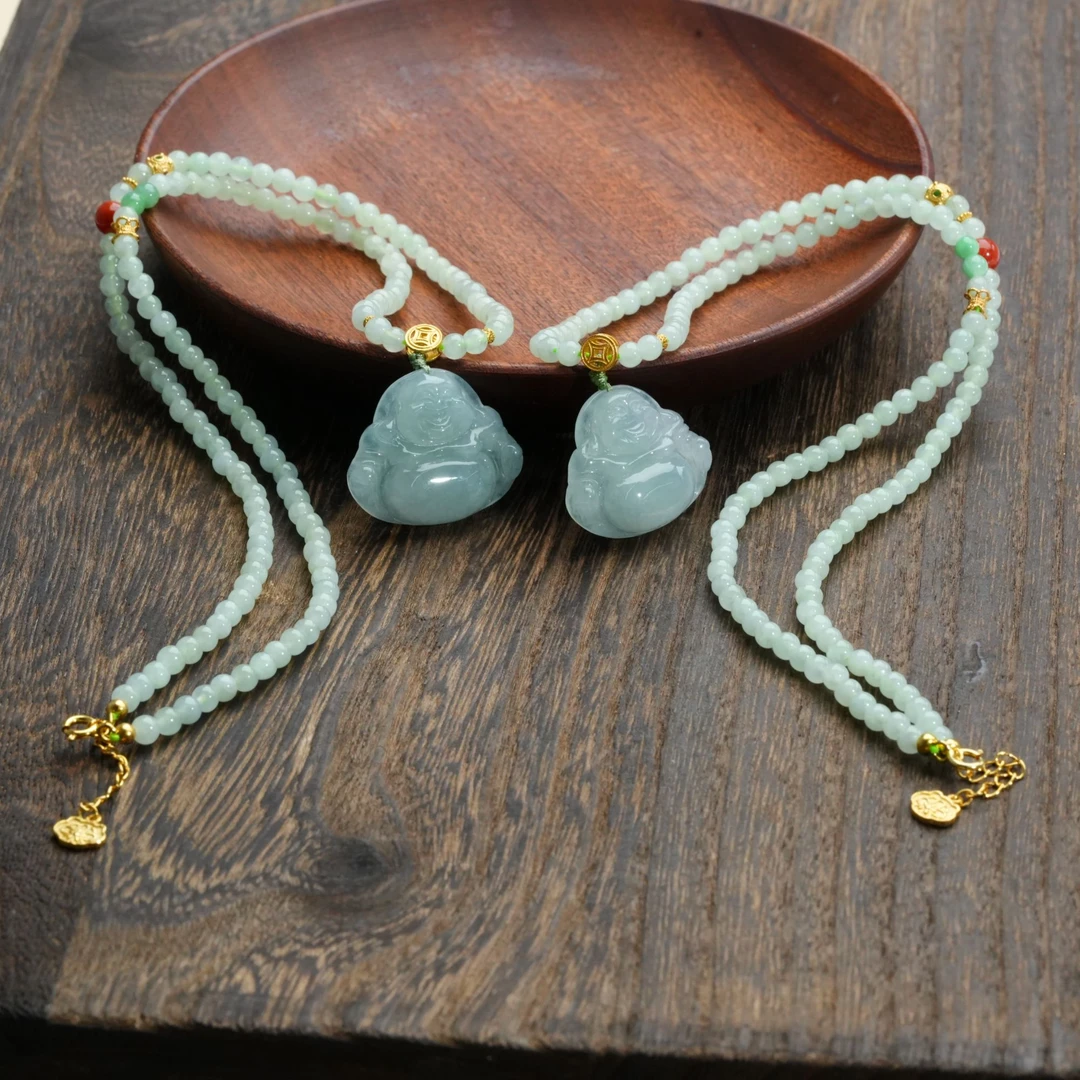 【小北好物】翡翠吊坠约26*21mm带珠链【多样性发一件】QH19X360