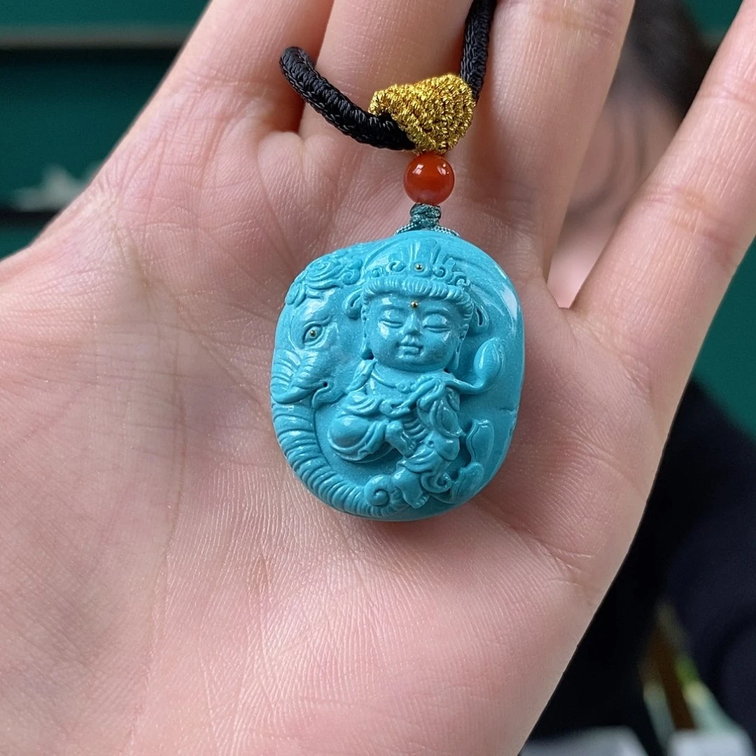 绿松石未镶嵌挂件