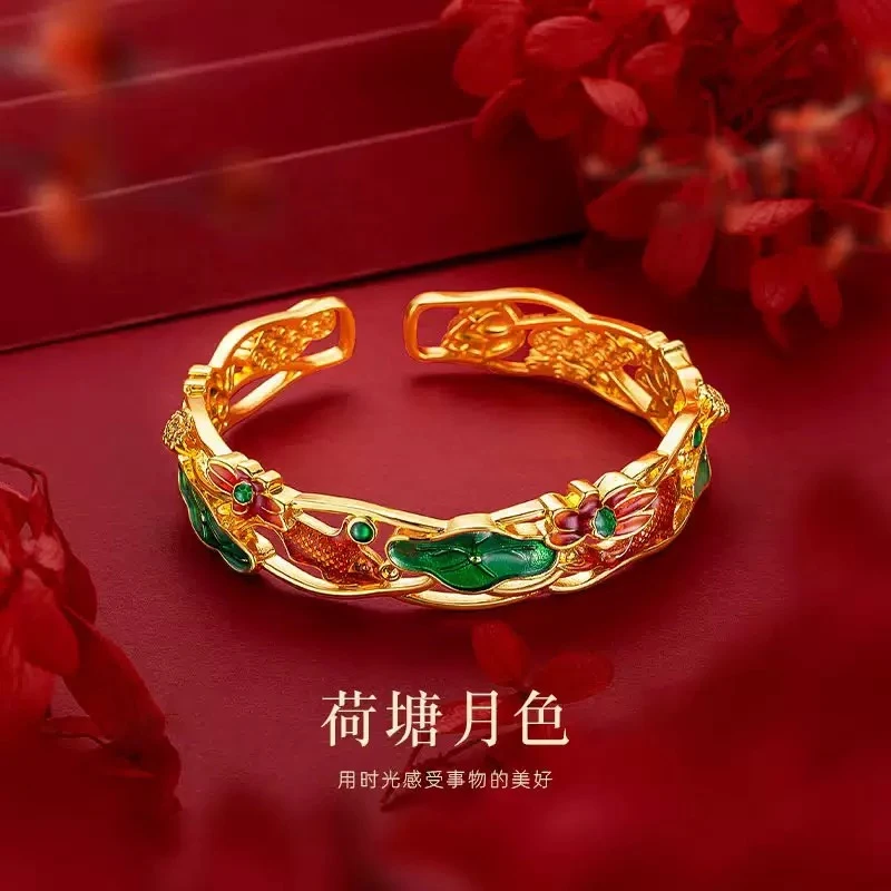 D21-景耀-荷塘月色开口手镯