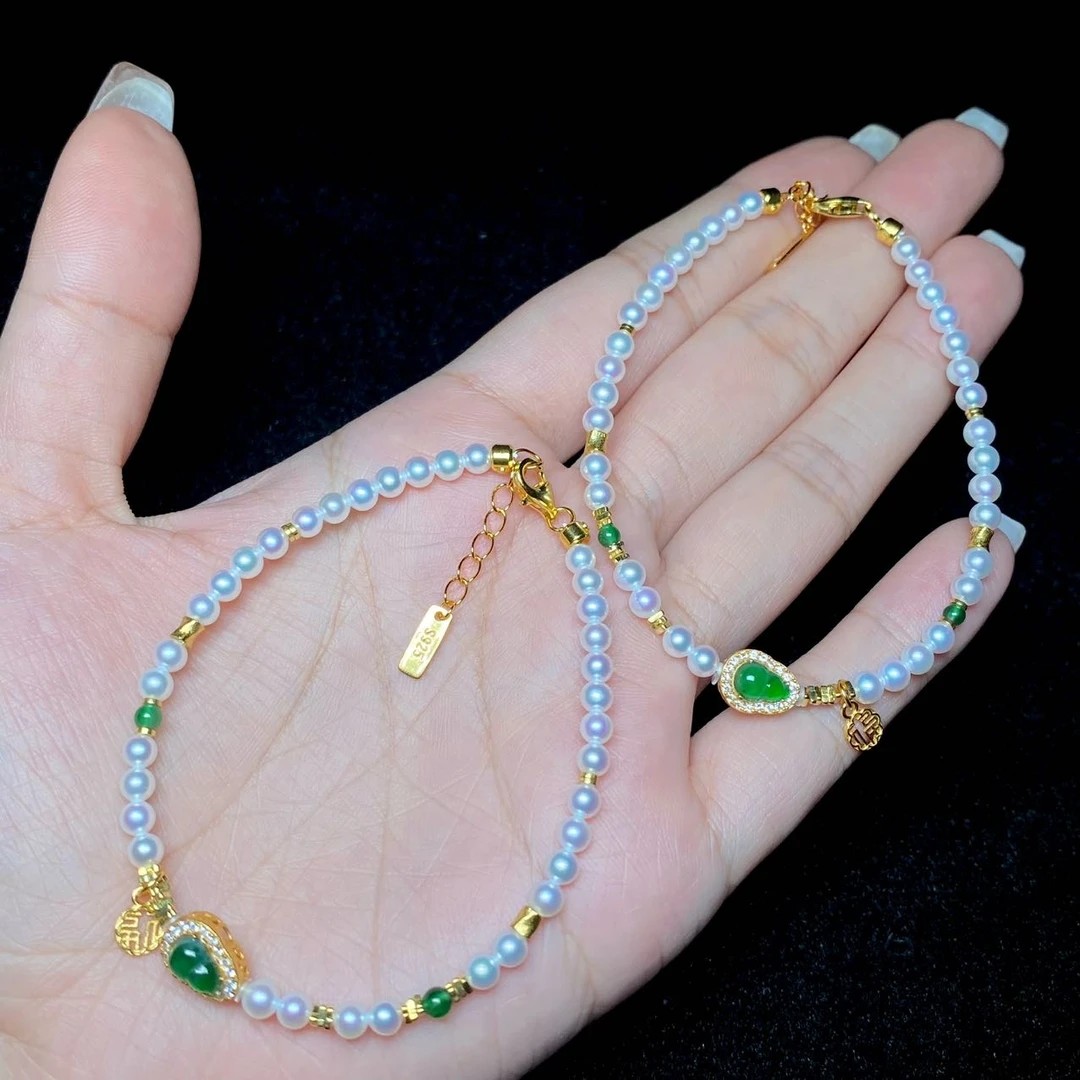 【云上叙】S925银珍珠手链-多样性发一件-约3.5mm-V11918-M(甄选)