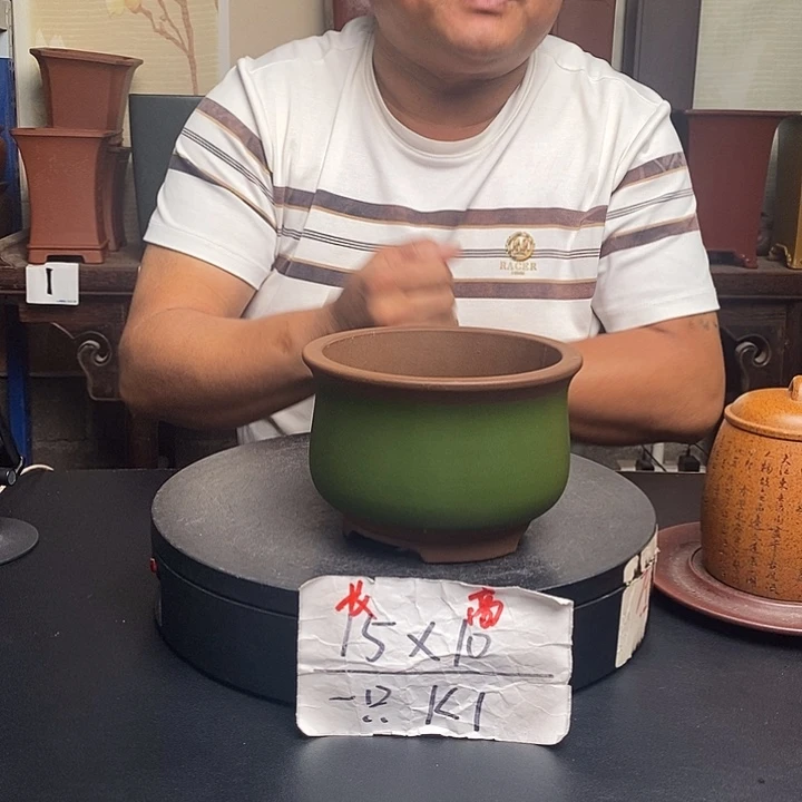 紫砂花盆货号一只KK1