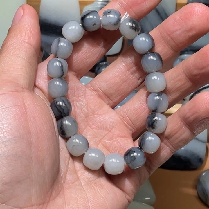 山***邻和田玉未镶嵌手链卡11手链