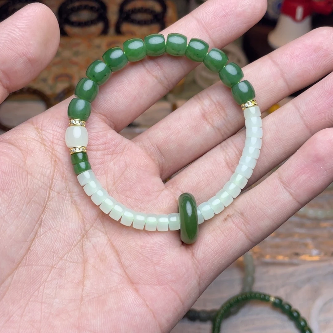 和田玉未镶嵌手链
