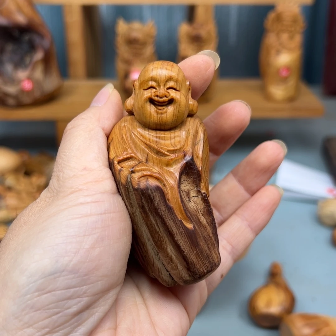 @***月木崖柏木摆件手把件