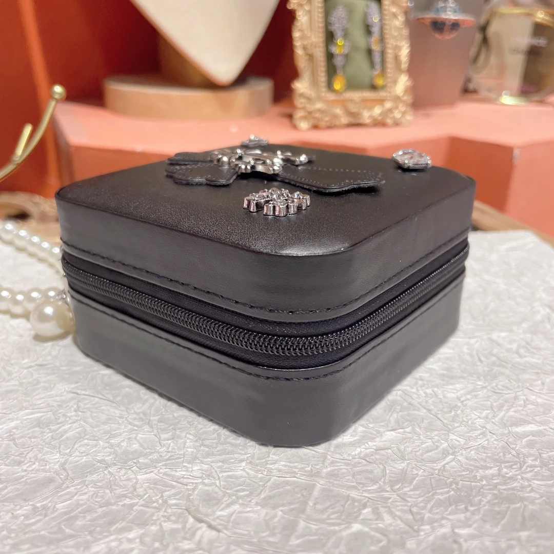 首饰盒/箱 14297 黑色十字架随身首饰盒