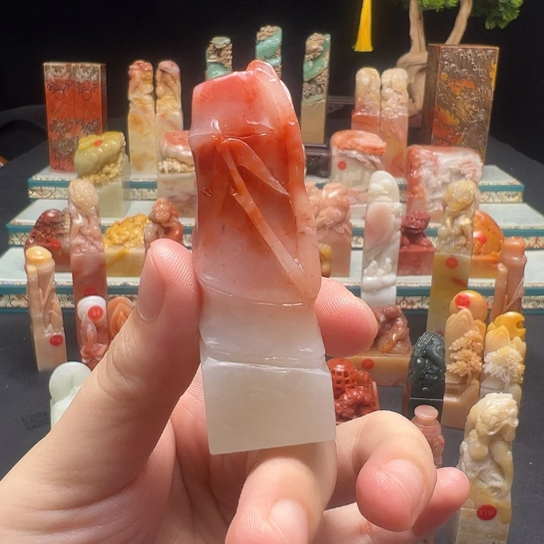 会***影寿山石印石手工制作