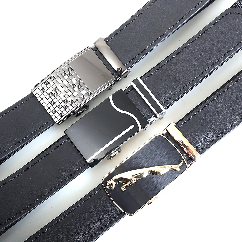 弹力贴身男士百搭时尚休闲商务男黑色带扣皮带腰带针扣
