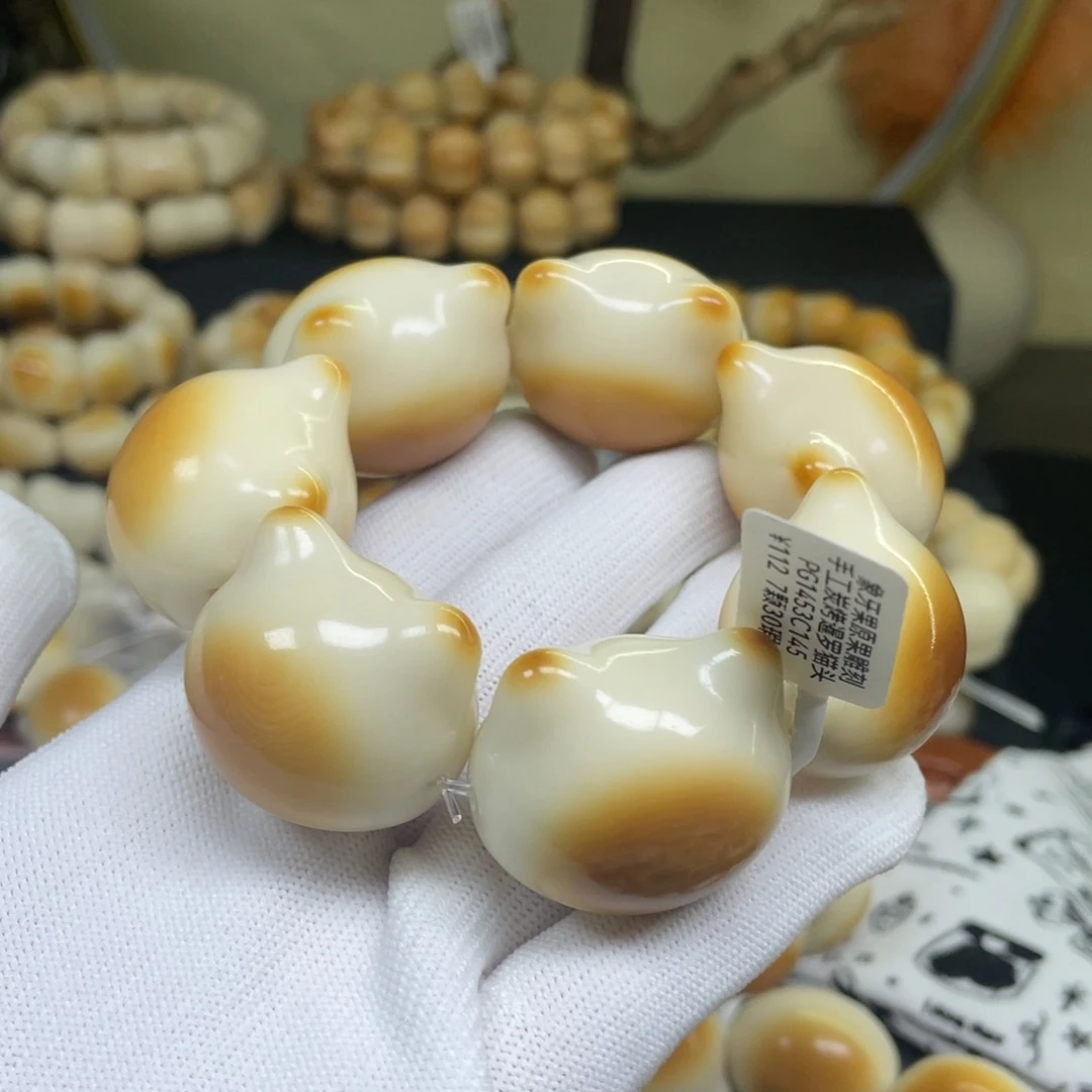 手串菩提根/象牙果132卡30猫头瑕疵