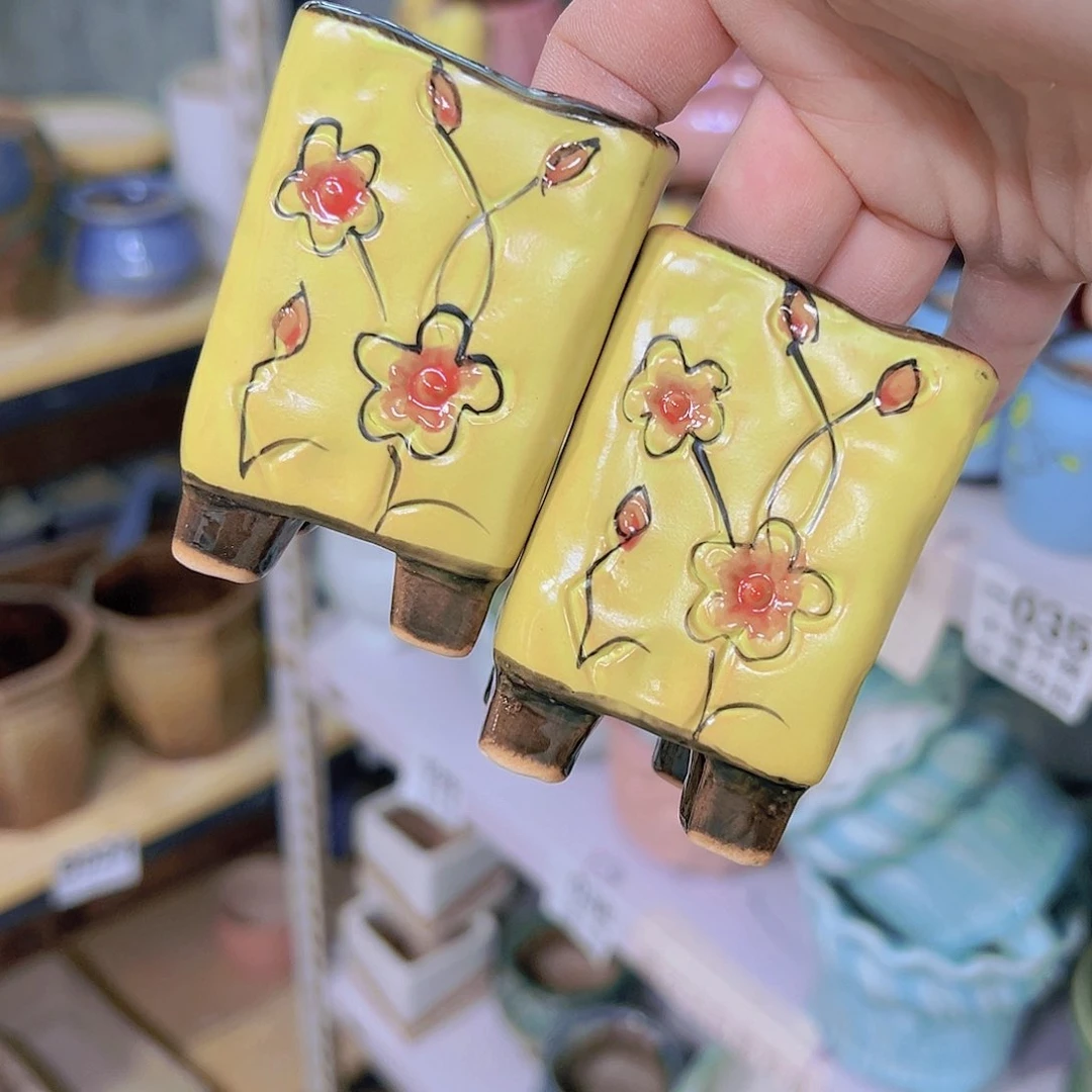 红陶陶瓷花盆当场满12包邮