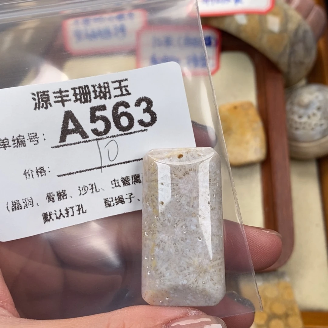 硅化玉颈饰未镶嵌明*