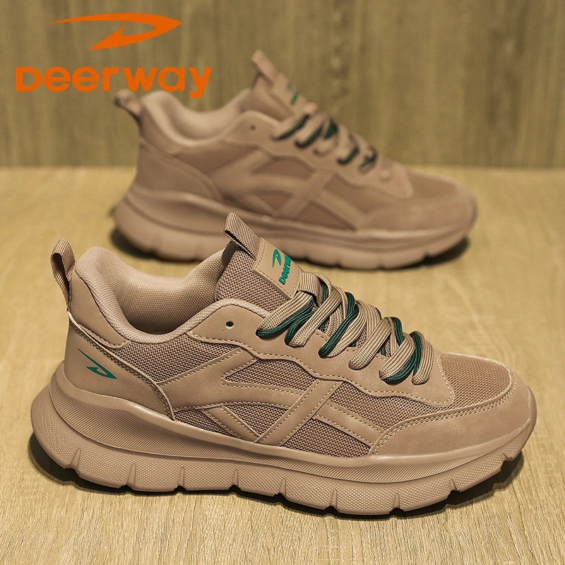 德尔惠2025秋季新款男鞋防滑耐磨时尚百搭户外跑步休闲男士运动鞋