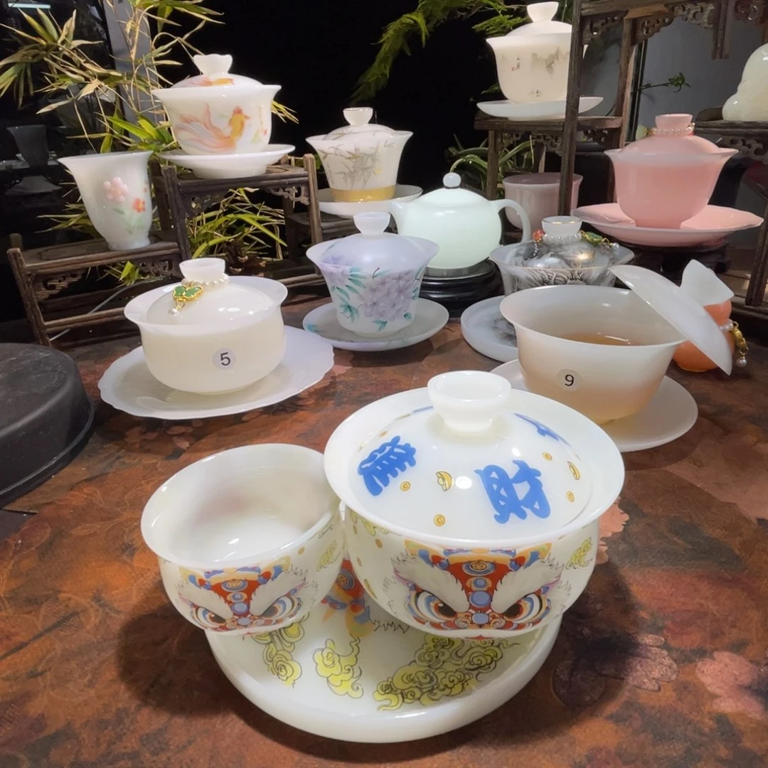 常***业冰晶璞玉醒狮三件套装