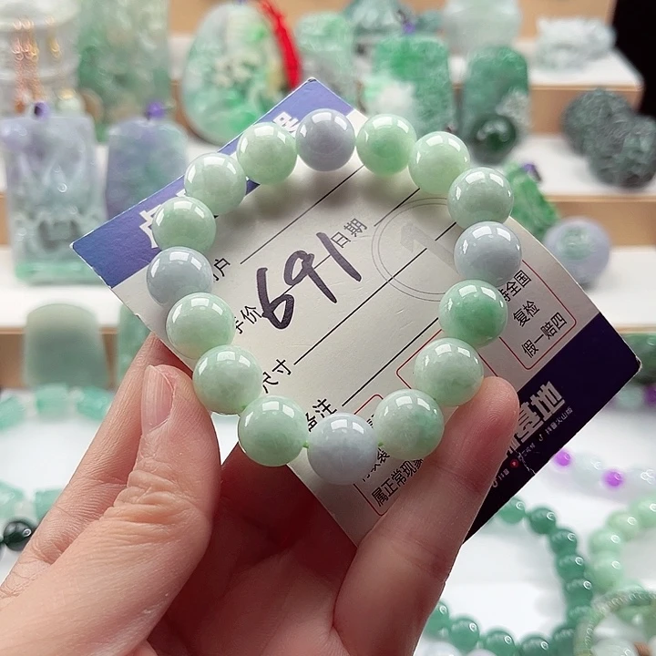 翡翠未镶嵌手链卡12.8