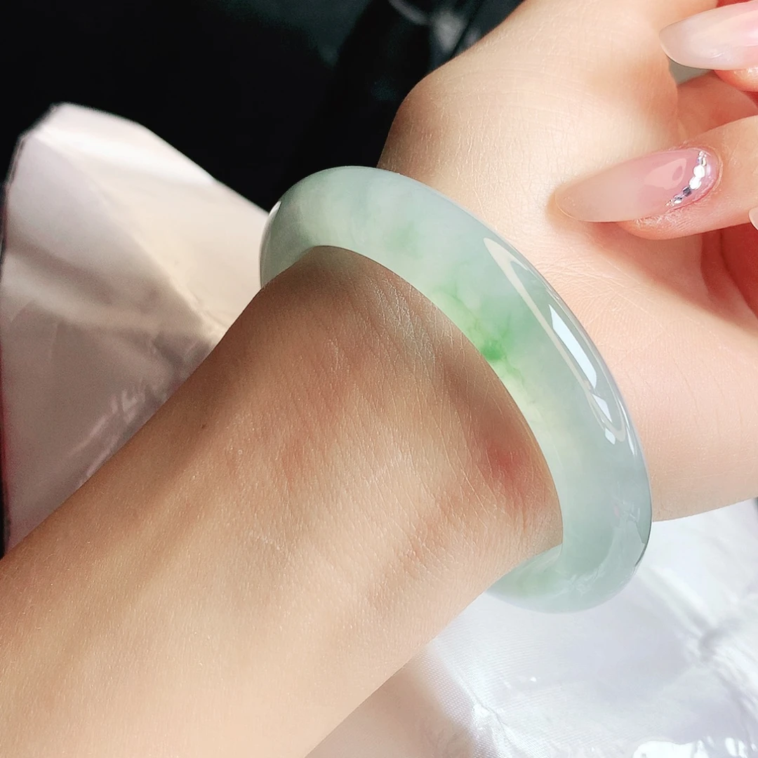 翡翠未镶嵌手镯缅甸天然a货翡翠手镯