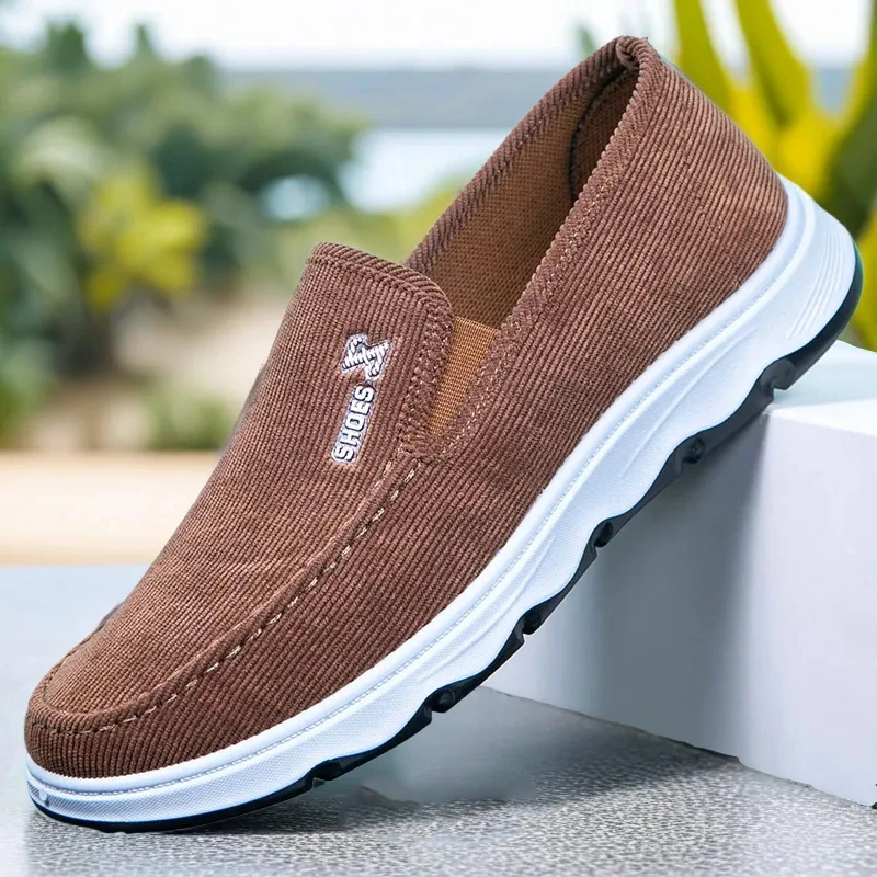 春季新款男款百搭懒人男士休闲帆布鞋子老北京夏季布一脚蹬男鞋