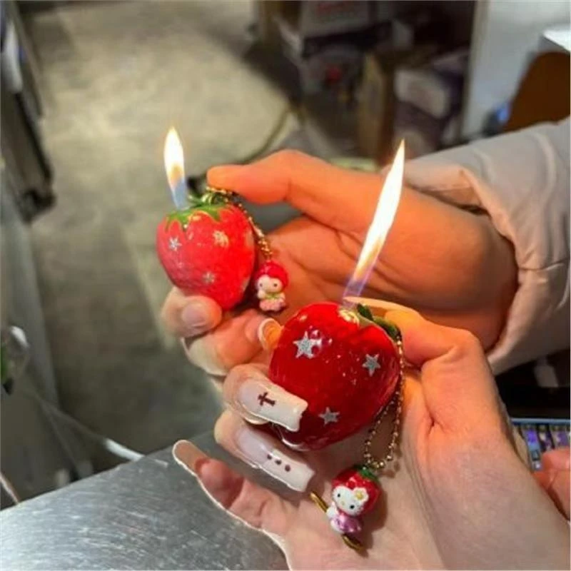 网红高颜值可爱创意造型打火机适合情侣酒吧使用七夕礼物卡通红色