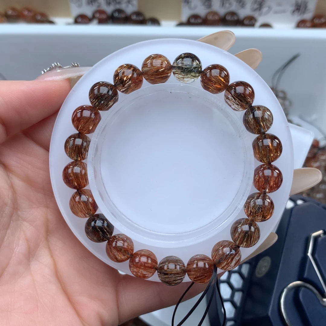 不****未镶嵌水晶手串黑金超七多样性发其一