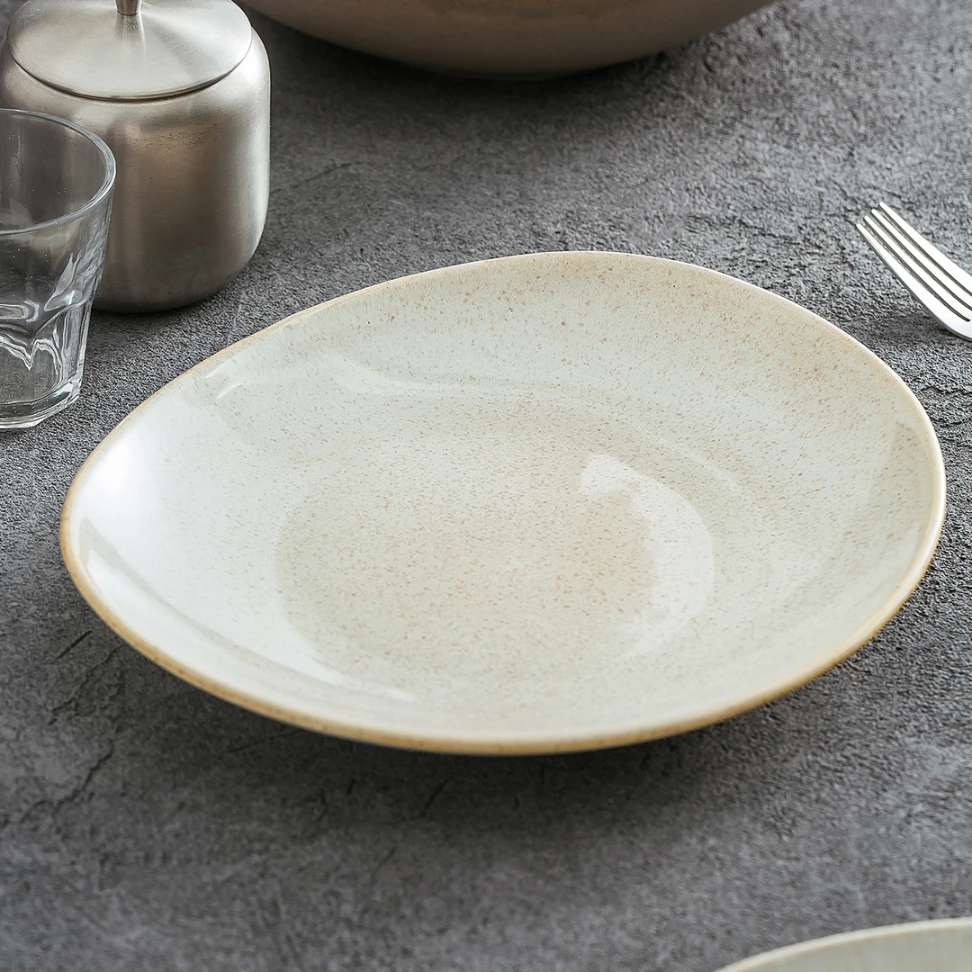 餐具2025年新款简约精致高级感高颜值家用的陶瓷菜盘子椭圆盘餐盘
