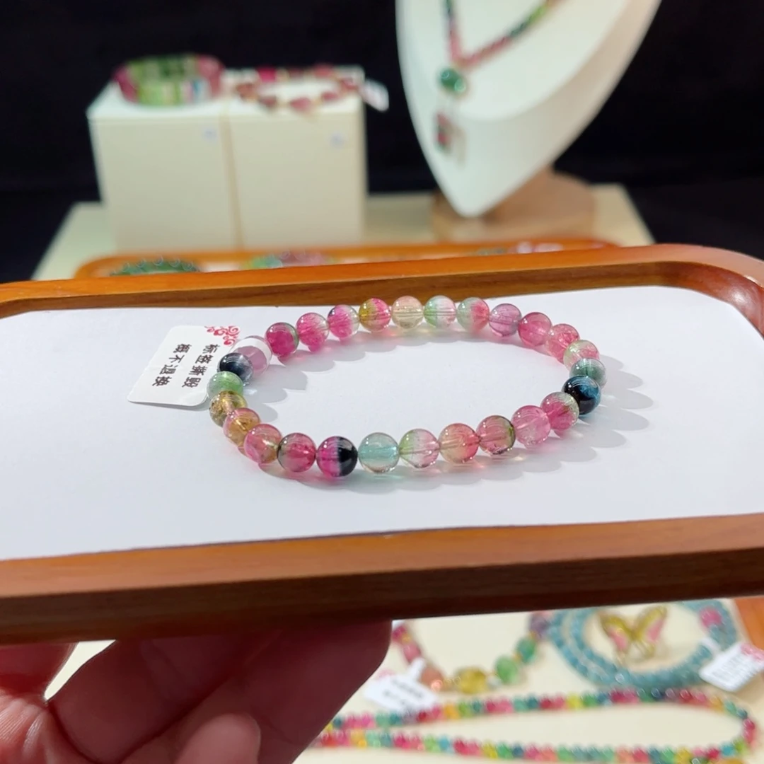 碧玺手串未镶嵌手串