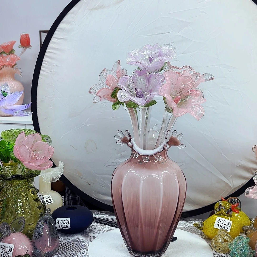 5花1瓶安妮家居琉璃摆件