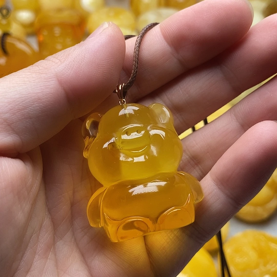 琥珀颈饰未镶嵌琥珀蜜蜡吊坠