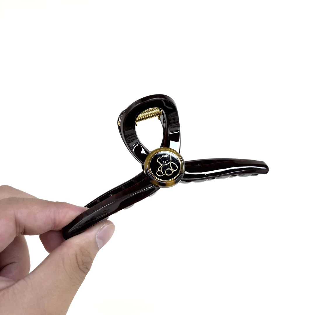 L171小熊又字13cm新款高级感又字抓夹大发量盘发夹头饰发饰