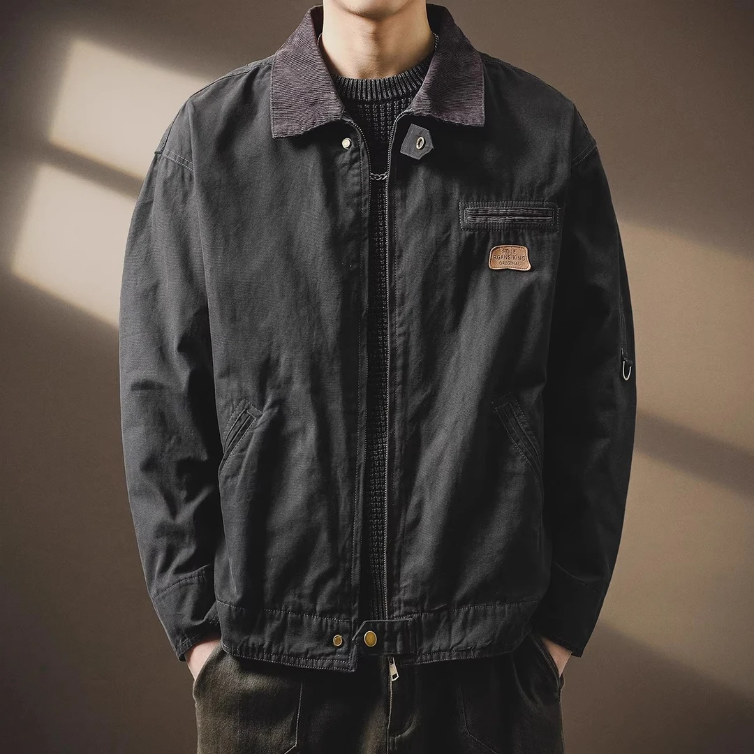 潮龛高端猎装硬汉工装夹克男2025春秋新款美式复古户外休闲外套