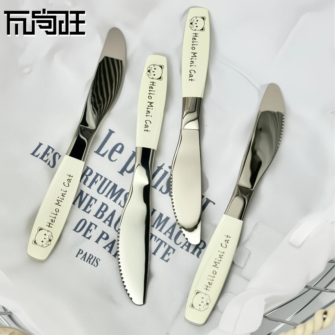 瓦尚旺餐刀不锈钢304切牛排刀主餐刀家用一体成型锋利牛扒蛋糕刀