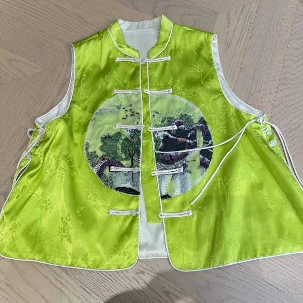 630#重工国服百万针刺绣新中式百搭宽松马甲