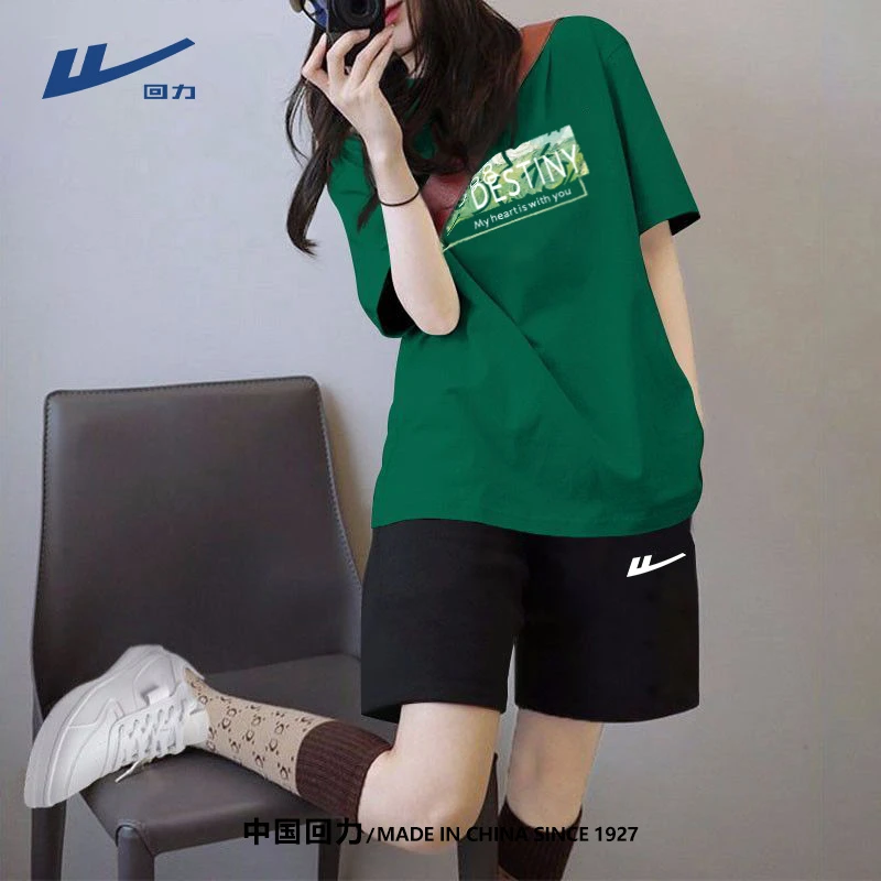 Warrior/回力小众套装女2024新款夏季短裤t恤酷搭配一整套夏装女