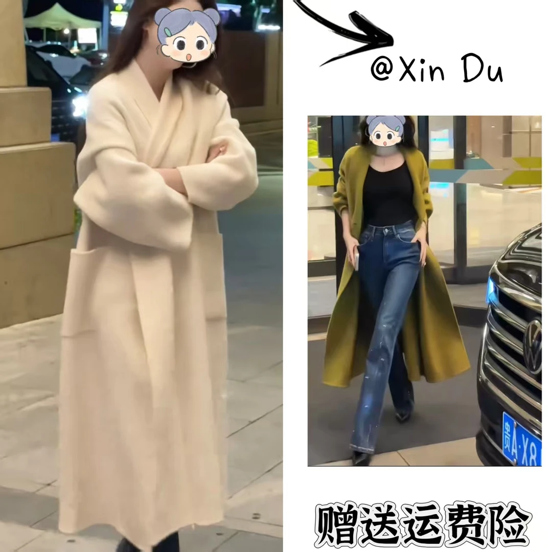 2025秋冬季新款时尚显瘦气质女士网红洋气风衣百搭款D24192