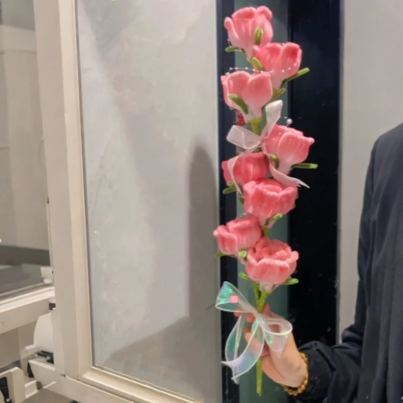 扭扭棒花束手工diy材料包1米玫瑰花装饰摆件创意圣诞节送礼物新年