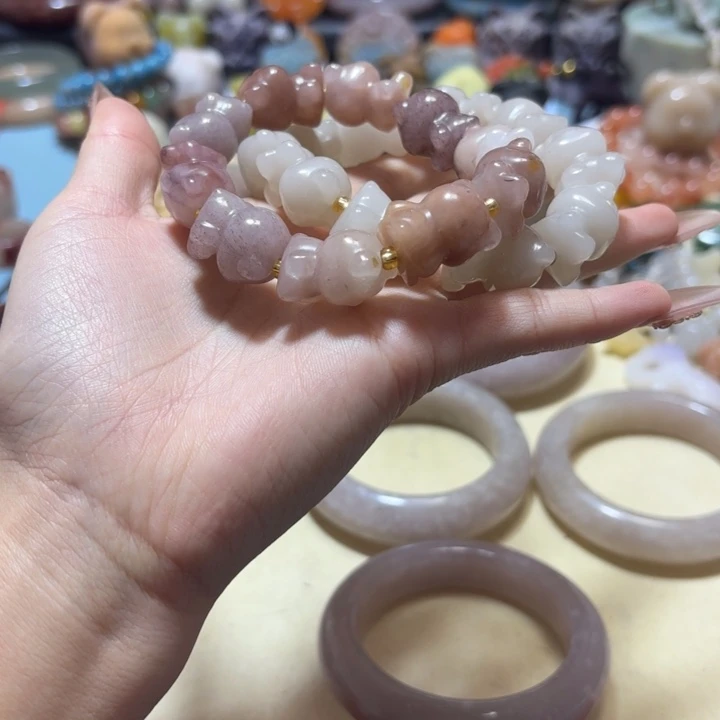 石英岩玉合金手链