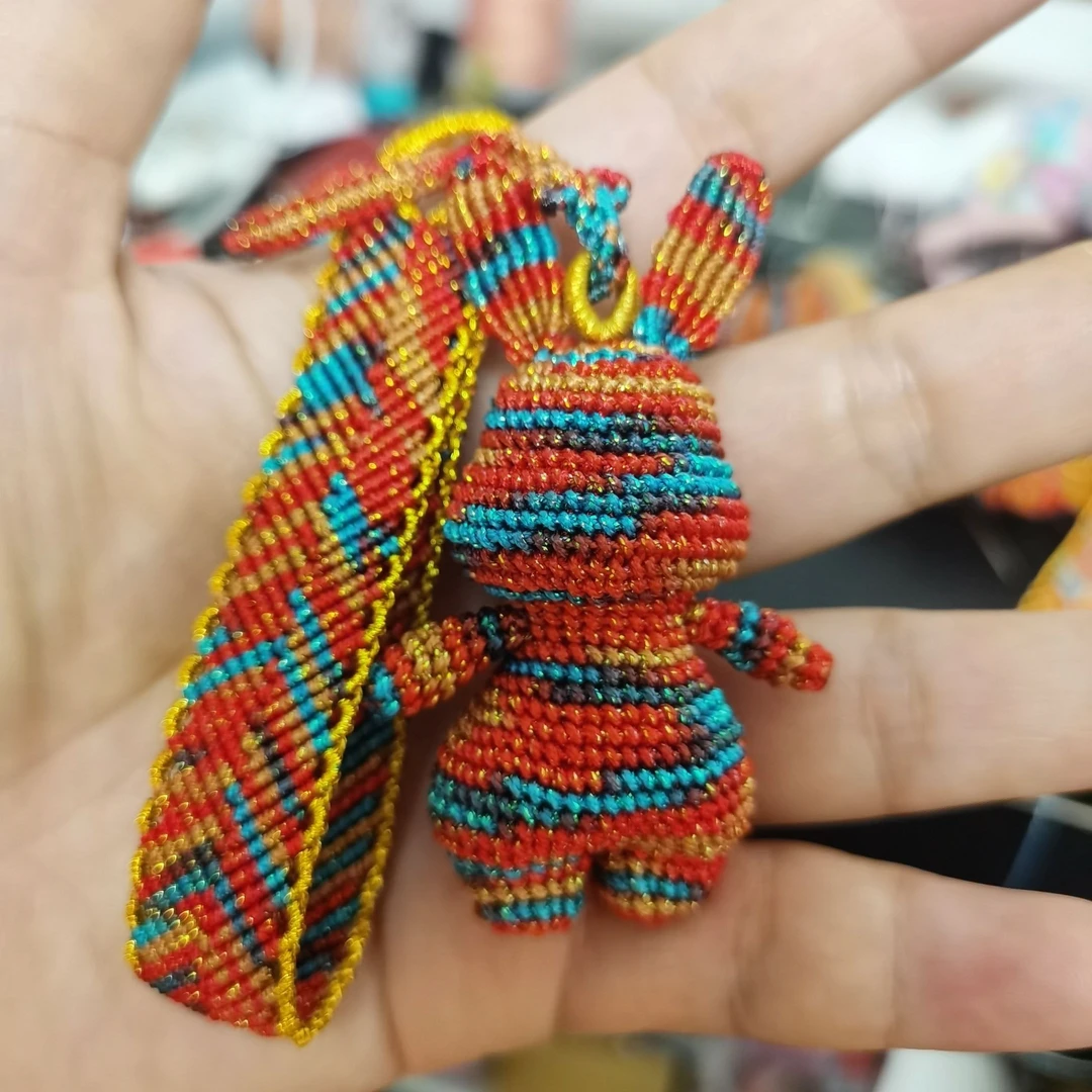 纯手工编织段染线手机挂绳饰品