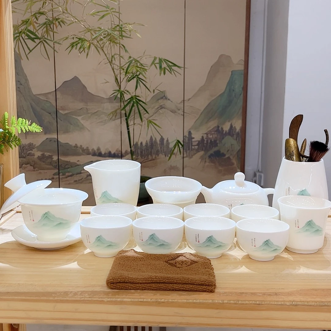 【都彩】又见青山羊脂玉瓷21头