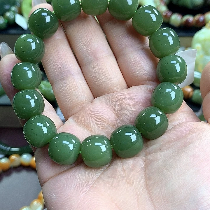 我***毛手串未镶嵌透闪石质玉