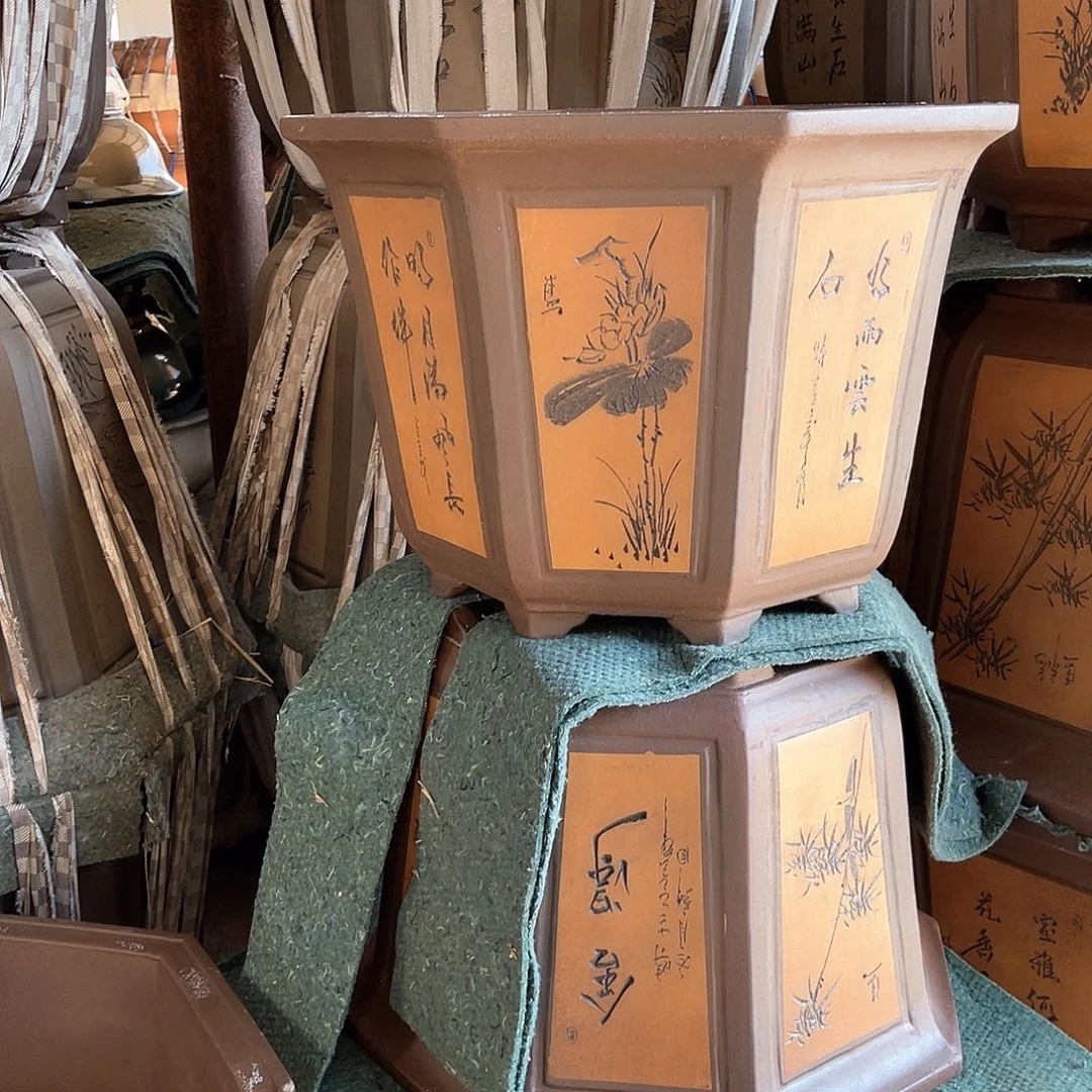 紫砂花盆对角X60 X56 X40