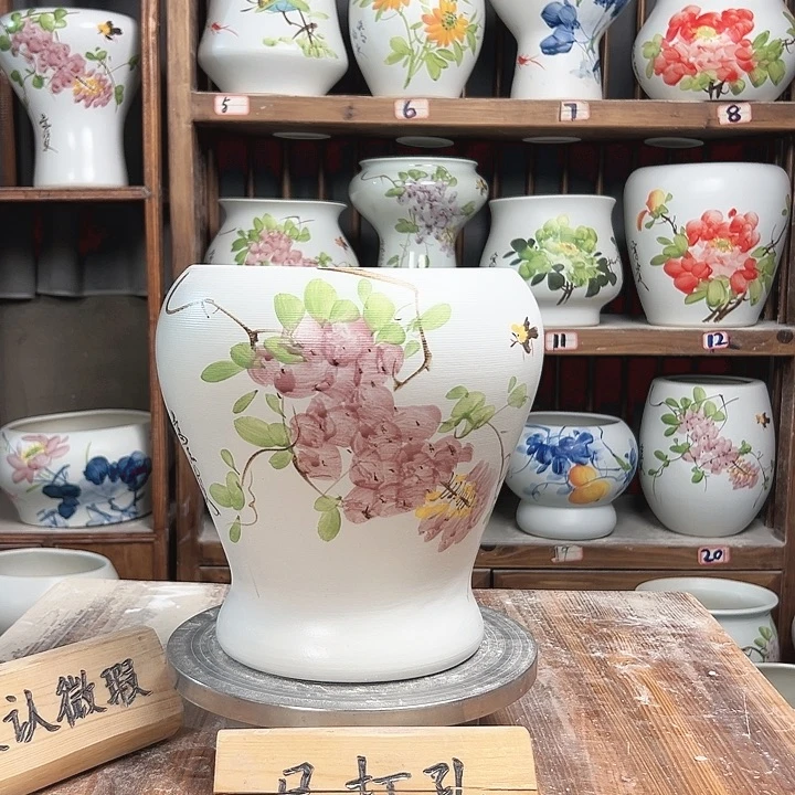 摆件鱼尾紫藤陶瓷陶瓷