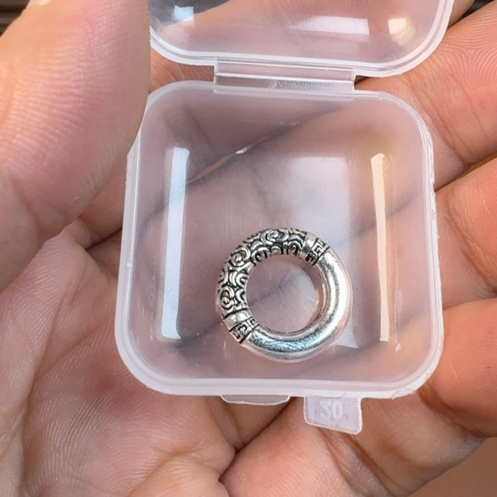 合成碳硅石铜合金文玩配饰如意卡环