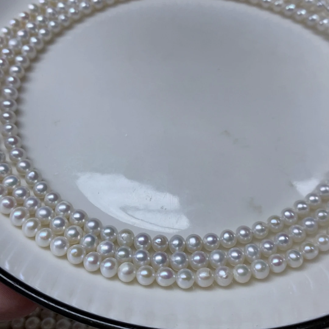 淡水珍珠未镶嵌颈饰5-6发3条